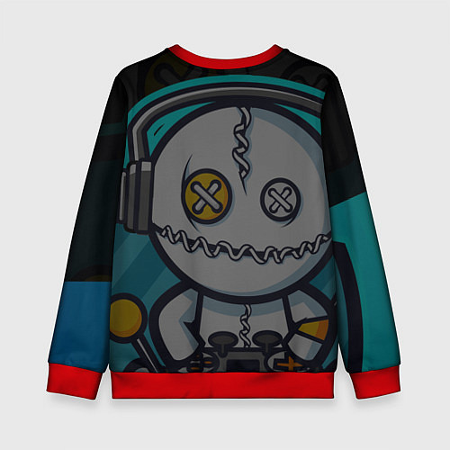 Детский свитшот Форма Voodoo Gamer / 3D-Красный – фото 2