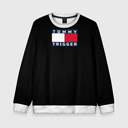 Свитшот детский Tommy Hilfiger, tommy trigger, цвет: 3D-белый