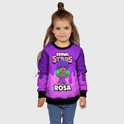 Свитшот детский BRAWL STARS ROSA, цвет: 3D-черный — фото 2