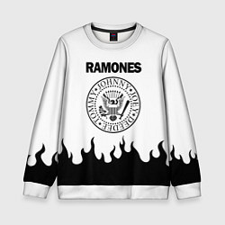 Свитшот детский RAMONES, цвет: 3D-белый