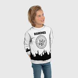 Свитшот детский RAMONES, цвет: 3D-белый — фото 2