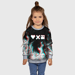 Свитшот детский LOVE DEATH ROBOTS LDR, цвет: 3D-меланж — фото 2
