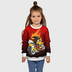 Свитшот детский Ёж Шедоу, цвет: 3D-белый — фото 2