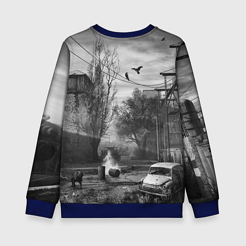 Детский свитшот СТАЛКЕР-ЧЕРНОБЫЛЬ / 3D-Синий – фото 2