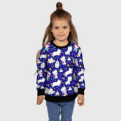 Свитшот детский Кот-Единорог, цвет: 3D-черный — фото 2