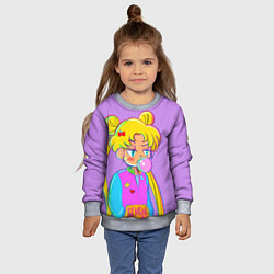 Свитшот детский SAILOR MOON, цвет: 3D-меланж — фото 2