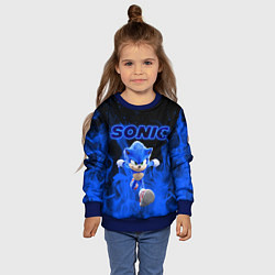 Свитшот детский SONIC, цвет: 3D-синий — фото 2