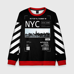 Свитшот детский Off-White: NYC, цвет: 3D-красный