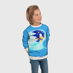 Свитшот детский Sonic, цвет: 3D-белый — фото 2
