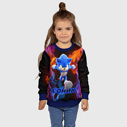 Свитшот детский SONIC, цвет: 3D-синий — фото 2