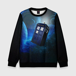 Свитшот детский ТАРДИС, цвет: 3D-черный