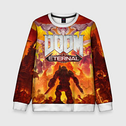 Свитшот детский DOOM Eternal, цвет: 3D-белый