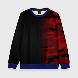 Свитшот детский RED BLACK MILITARY CAMO, цвет: 3D-синий