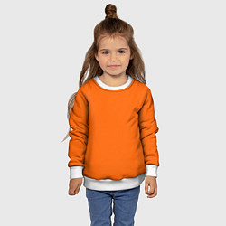 Свитшот детский Цвет апельсиновая корка, цвет: 3D-белый — фото 2