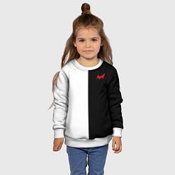 Свитшот детский Monokuma, цвет: 3D-белый — фото 2