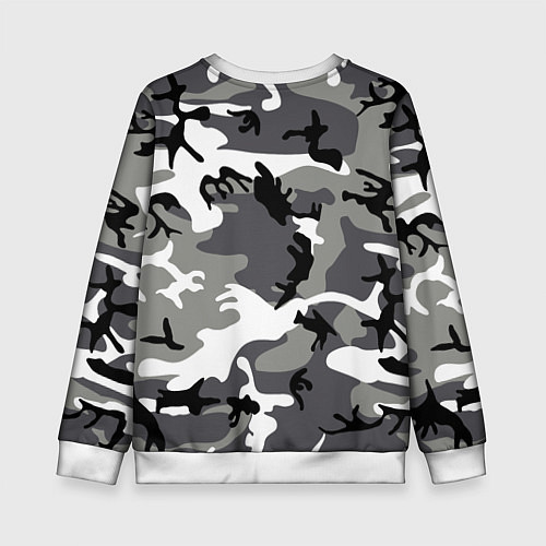Детский свитшот Автомобильные войска камуфляж / 3D-Белый – фото 2