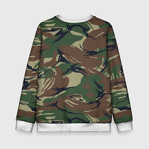 Детский свитшот Автомобильные войска камуфляж / 3D-Белый – фото 2