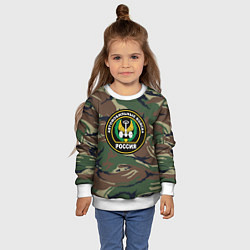 Свитшот детский Автомобильные войска камуфляж, цвет: 3D-белый — фото 2