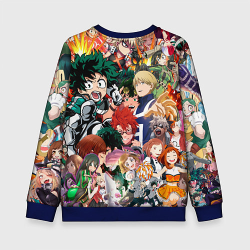 Детский свитшот Моя геройская академия / 3D-Синий – фото 2