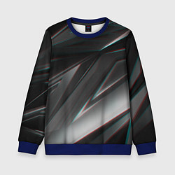 Свитшот детский GEOMETRY STRIPES GLITCH, цвет: 3D-синий