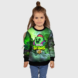 Свитшот детский BRAWL STARS SPIKE, цвет: 3D-черный — фото 2