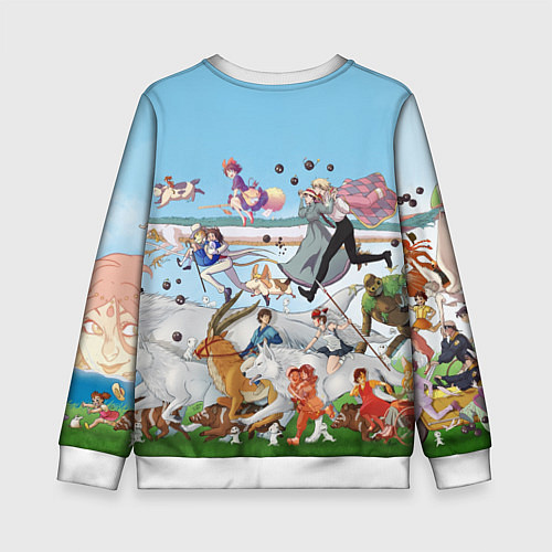 Детский свитшот Studio Ghibli / 3D-Белый – фото 2