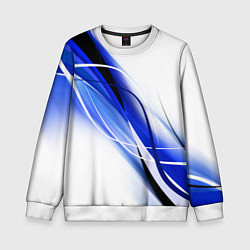 Свитшот детский GEOMETRY STRIPES BLUE, цвет: 3D-белый