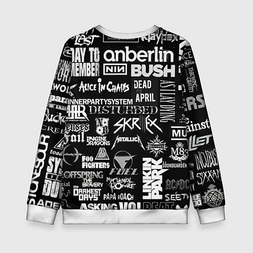 Детский свитшот Рок группы / 3D-Белый – фото 2