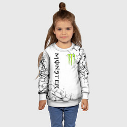 Свитшот детский MONSTER ENERGY, цвет: 3D-белый — фото 2