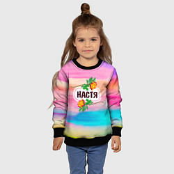 Свитшот детский Настя, цвет: 3D-черный — фото 2
