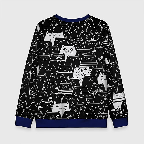 Детский свитшот КОТЫ BLACK / 3D-Синий – фото 2