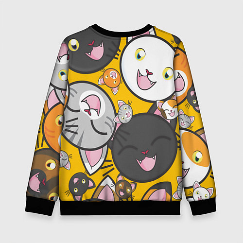 Детский свитшот КОТЫ / 3D-Черный – фото 2