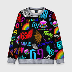Свитшот детский 6IX9INE, цвет: 3D-меланж