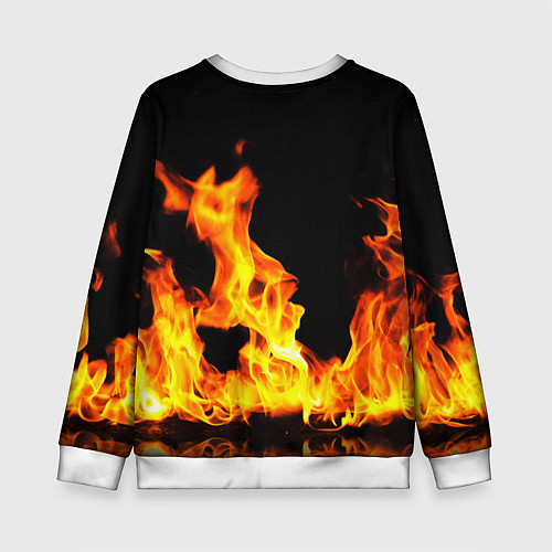 Детский свитшот ОГОНЬ / 3D-Белый – фото 2