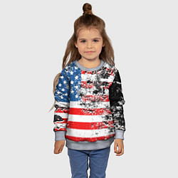 Свитшот детский США, цвет: 3D-меланж — фото 2
