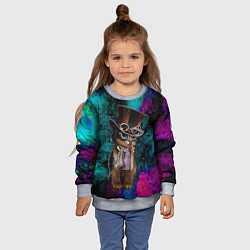Свитшот детский Сказочный Котик, цвет: 3D-меланж — фото 2
