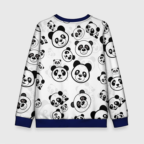 Детский свитшот Панды / 3D-Синий – фото 2