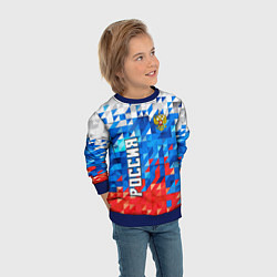 Свитшот детский RUSSIA SPORT, цвет: 3D-синий — фото 2