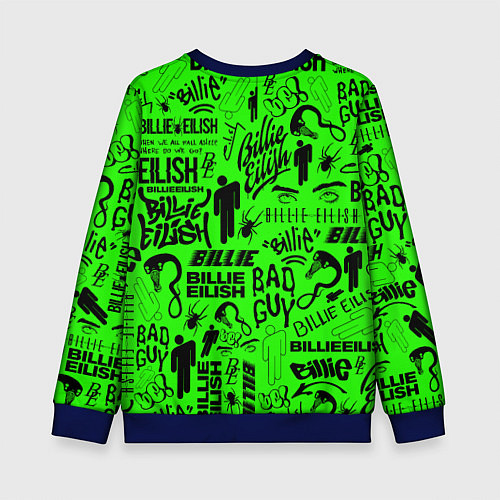 Детский свитшот BILLIE EILISH БИЛЛИ АЙЛИШ / 3D-Синий – фото 2
