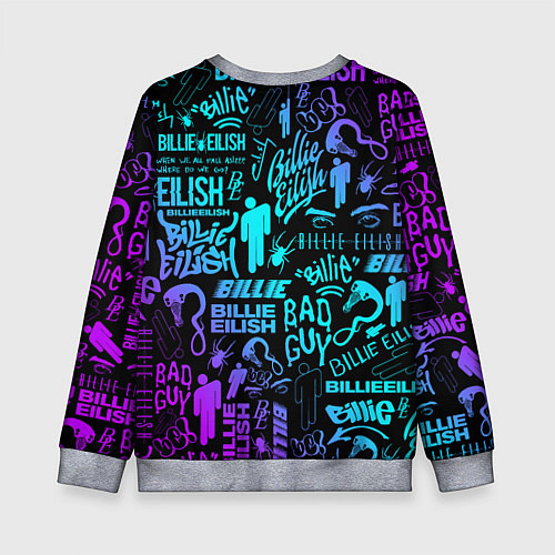 Детский свитшот BILLIE EILISH БИЛЛИ АЙЛИШ / 3D-Меланж – фото 2