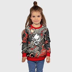Свитшот детский CYBERPUNK2077 SAMURAI, цвет: 3D-красный — фото 2