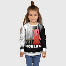 Свитшот детский Roblox Piggy, цвет: 3D-белый — фото 2