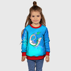 Свитшот детский Унесенные призраками Хаку, цвет: 3D-красный — фото 2