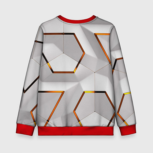 Детский свитшот 3D абстракция Iron / 3D-Красный – фото 2