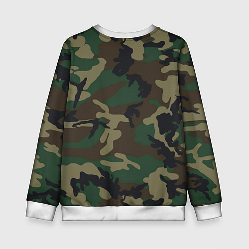 Детский свитшот Рваный камуфляж ВДВ / 3D-Белый – фото 2