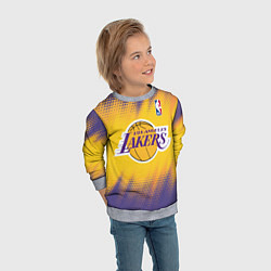 Свитшот детский Los Angeles Lakers, цвет: 3D-меланж — фото 2