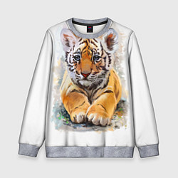 Свитшот детский Tiger Art, цвет: 3D-меланж
