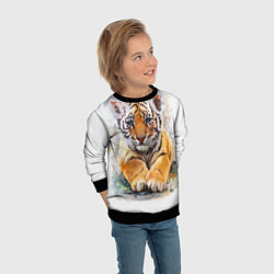 Свитшот детский Tiger Art, цвет: 3D-черный — фото 2