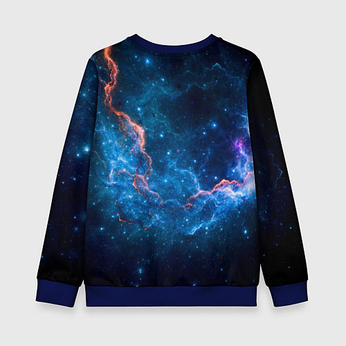 Детский свитшот Туманность / 3D-Синий – фото 2