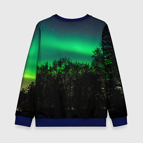 Детский свитшот Северное сияние / 3D-Синий – фото 2